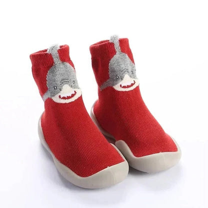 Belro children's soft sole sock shoes with colorful fabric, designed for comfortable, flexible wear for young kids.