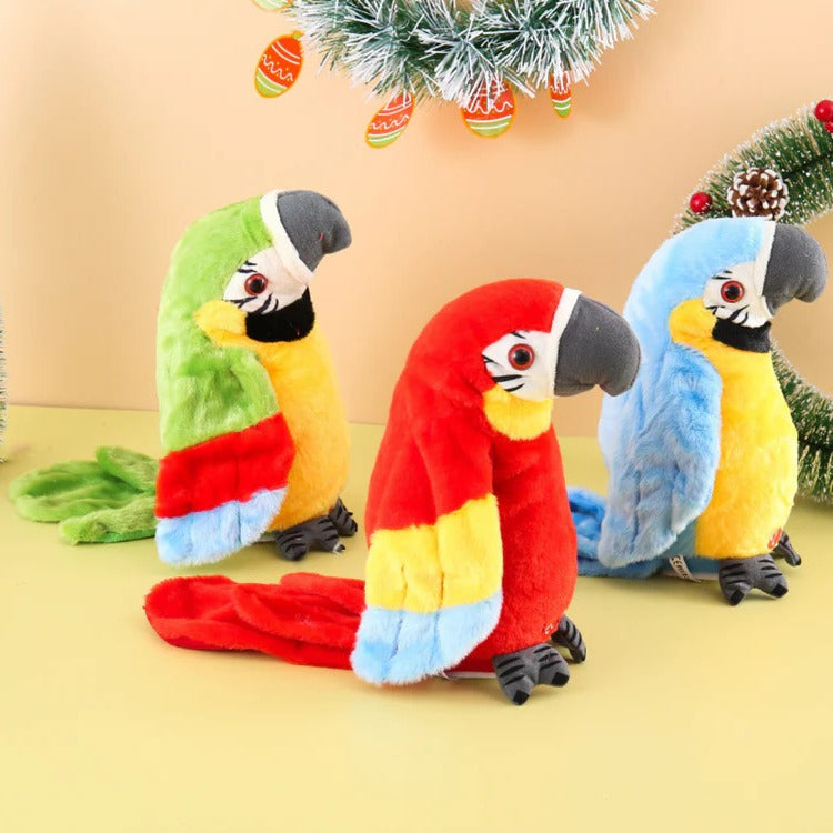 Belro Talking and Music-Playing Parrot Plush Toy, colorful soft toy with musical features, ideal for children and collectors.