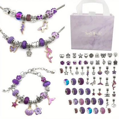 Belro DIY jewellery craft set with various beads and tools for men's clothing accessory making, displayed on a clean surface.