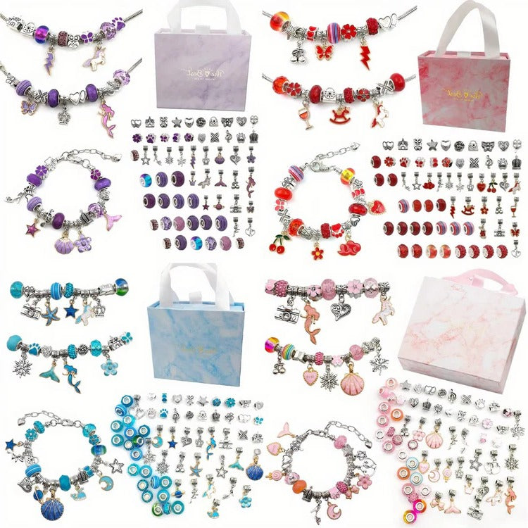 Belro DIY jewelry craft set for men, featuring colorful beads, strings, and tools for creating custom jewelry accessories.