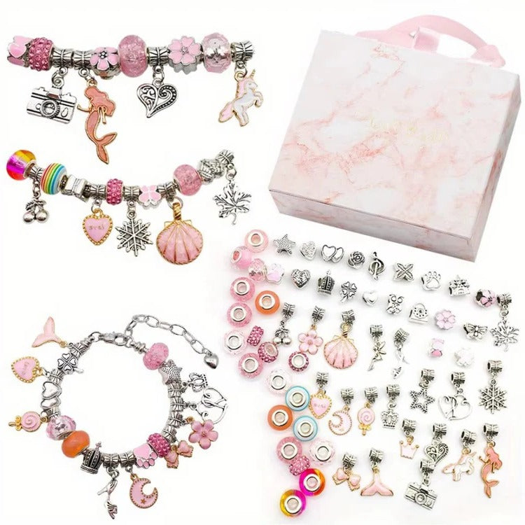 Belro DIY jewellery craft set for men, featuring various beads, strings, and tools for creating custom jewelry pieces.