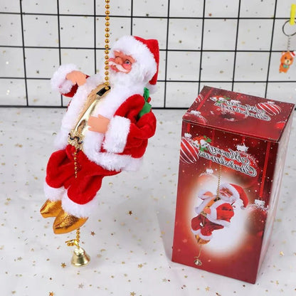 Belro Climbing Santa holiday display toy with festive Santa figure, designed as a fun holiday decoration for men's clothing display.