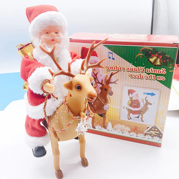 Belro Climbing Santa holiday display toy featuring a festive Santa figure in climbing attire, perfect for holiday decorations.
