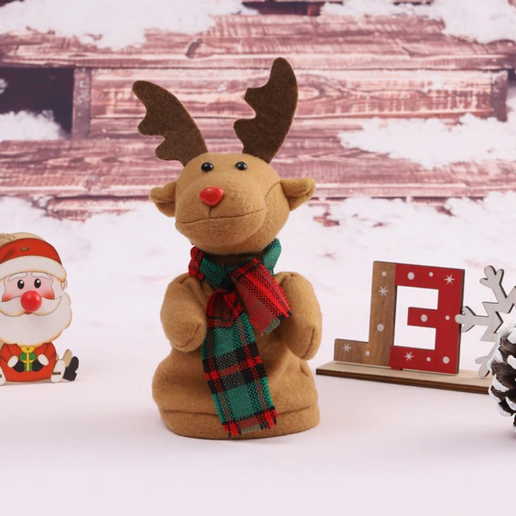 Climbing Santa holiday display toy from Belro, designed for men's clothing, featuring a Santa figure climbing a festive holiday scene.