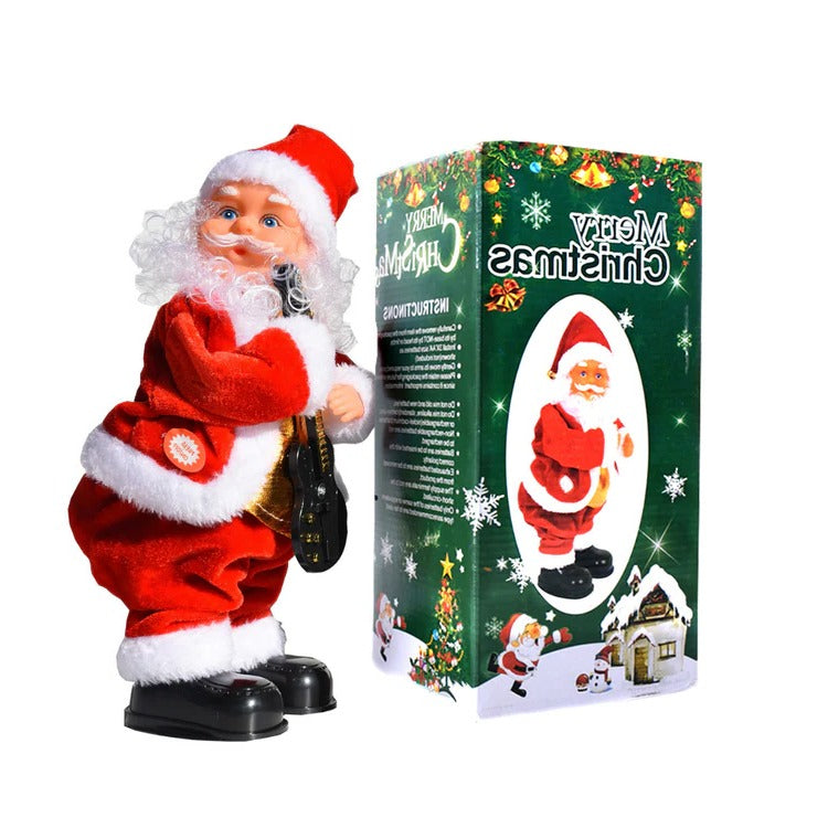 Climbing Santa holiday display toy featuring a Santa figure climbing a festive holiday-themed structure, made by Belro.