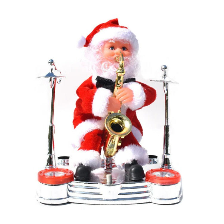 Belro Climbing Santa holiday display toy, dressed as a man, with festive clothing and Santa hat, suitable for holiday decor.