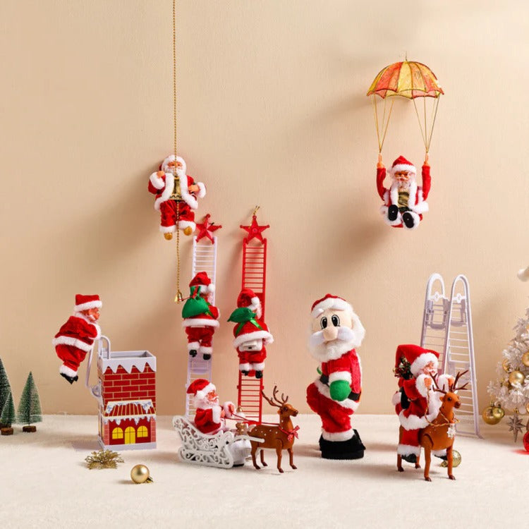 Belro Climbing Santa holiday display toy, dressed as a man, with festive clothing and a cheerful holiday theme.