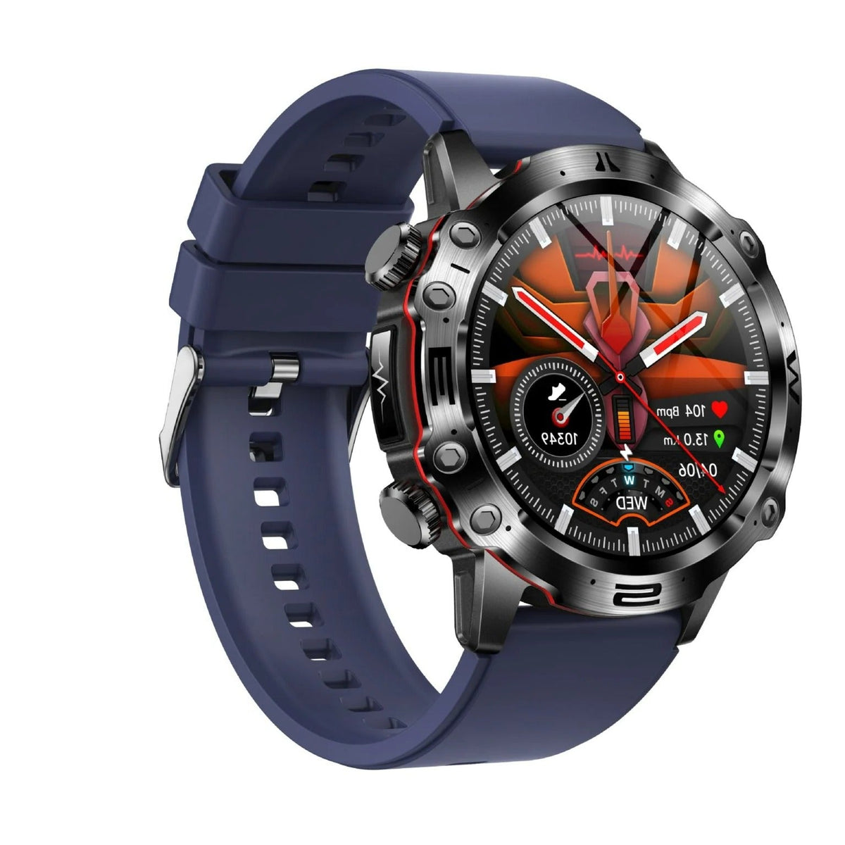 Belro multifunctional wellness smartwatch displaying health metrics and digital interface on a sleek screen.