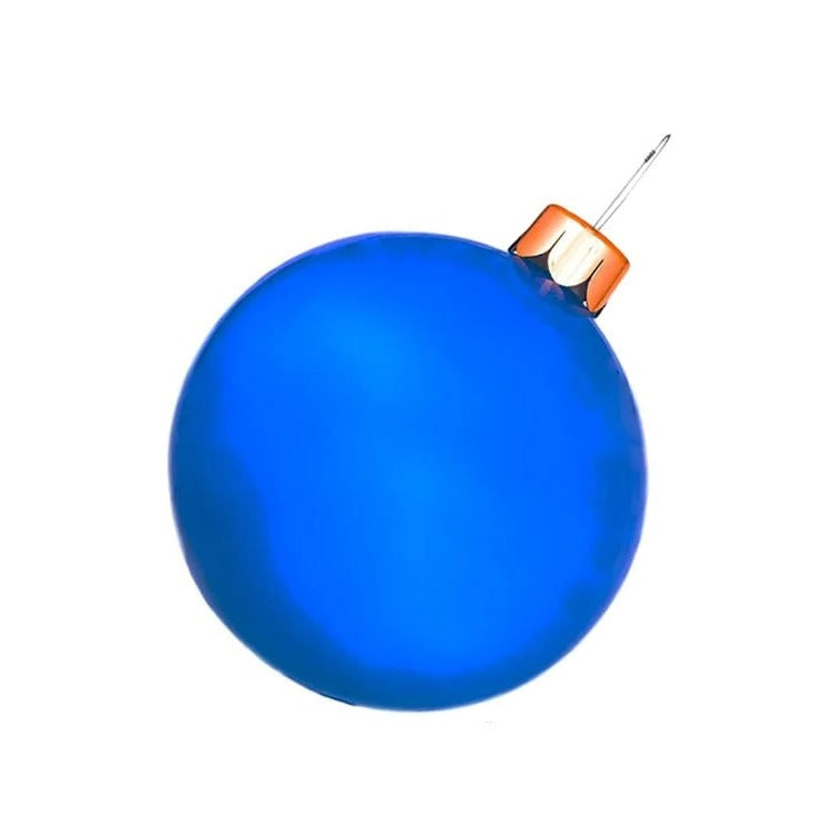 Belro inflatable holiday ball decoration resembling a festive ornament, designed for holiday decor, with bright colors and shiny surface.