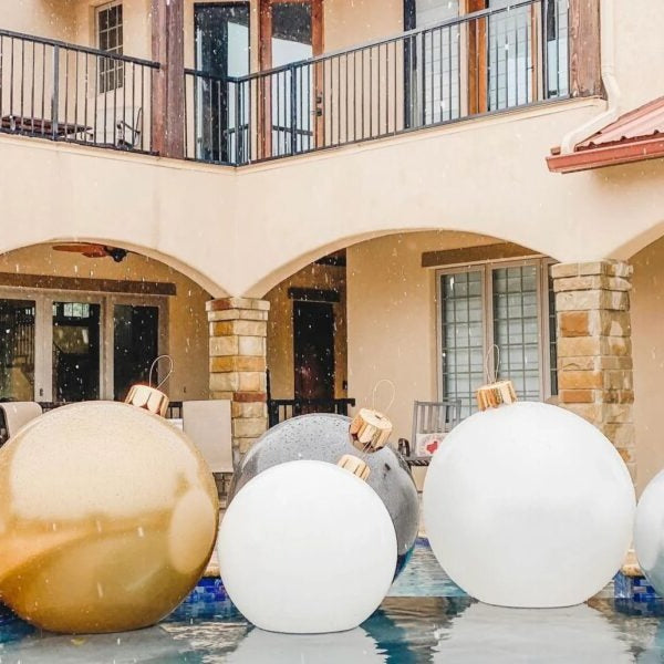 Belro inflatable holiday ball decoration, large festive Christmas ornament, suitable for holiday displays and outdoor decor.