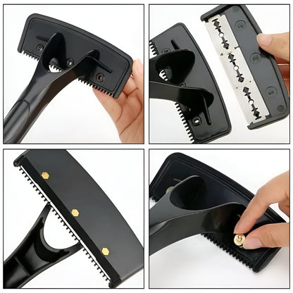 Belro extended-reach back shaver for men, a personal care electric shaver with long handle for easy back hair grooming.