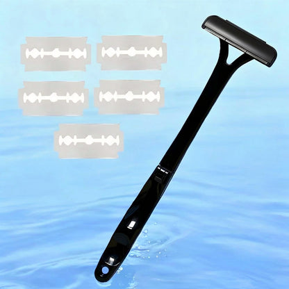 Belro extended-reach back shaver for men with ergonomic handle, designed for easy back hair removal and personal grooming.