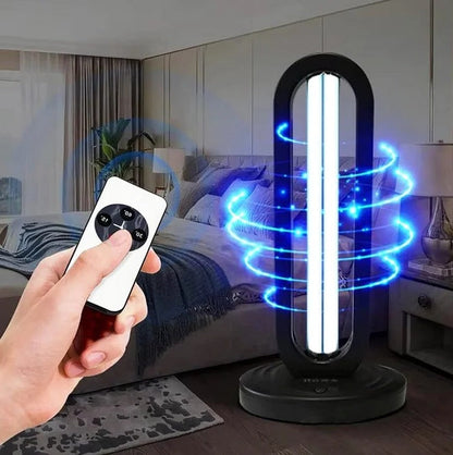 Belro ultraviolet sterilizer lamp for baby bottles and nursing equipment, emitting UV light for sterilization.