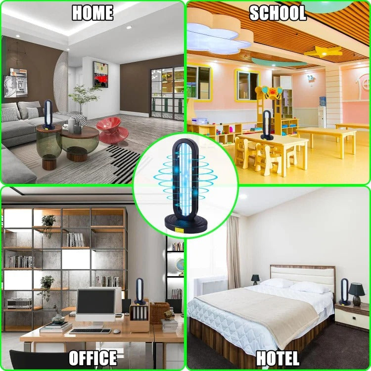 Belro ultraviolet sterilizer lamp for baby bottles and nursing accessories, showcasing the compact, modern device in use.