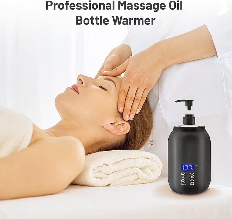 Belro massage oil warmer in sleek design, perfect for soothing massage oils in health and beauty therapy settings.