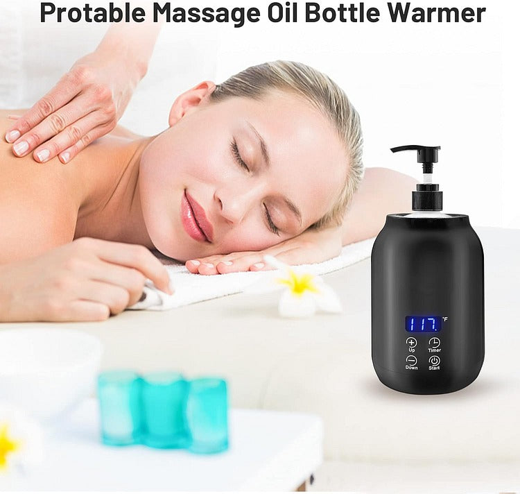 Belro massage oil warmer for health and beauty, with a sleek design and adjustable temperature control for relaxing massage sessions.