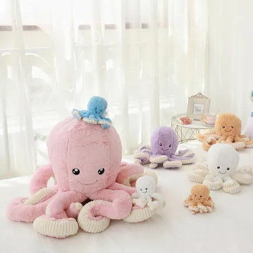 Belro giant octopus plush stuffed animal, soft and colorful toy with multiple tentacles, ideal for children’s play and cuddling.