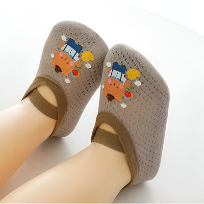 Belro baby cartoon non-slip shoes with colorful patterns and soft soles, designed for comfortable and safe toddler footwear.