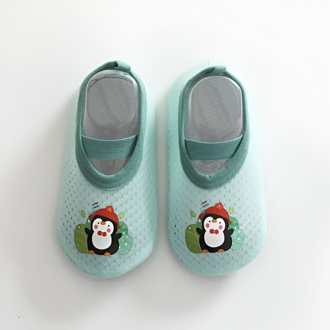 Belro baby cartoon non-slip shoes with colorful playful design, soft footwear for infants and toddlers.