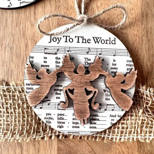 Belro nativity-themed music sheet ornament collection featuring detailed Christmas-inspired designs for men’s clothing.