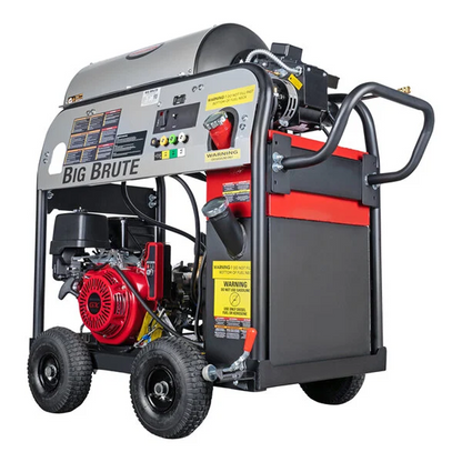 Casavibeo Simpson Big Brute professional gas-powered hot water pressure washer with 4000 PSI, BB65106 model, in use.