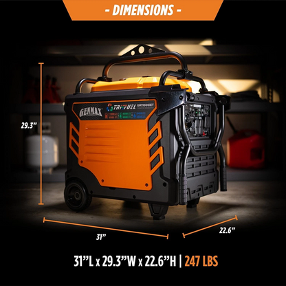Casavibeo Genmax 11000-W portable tri-fuel gas inverter generator with remote start and CO sensor, shown in image 937.