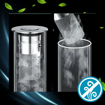Belro odor isolation pop-up sink stopper, a tools and hardware product, shown installed in a bathroom sink drain.