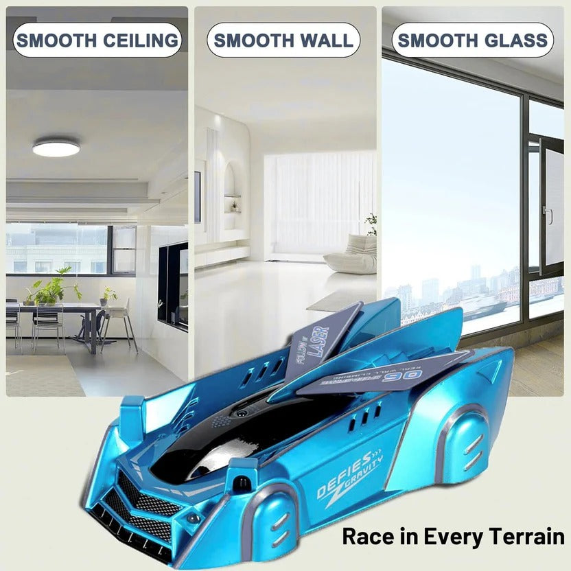 Belro wall climbing car toy for kids, colorful plastic racing vehicle designed for indoor climbing play and active fun.