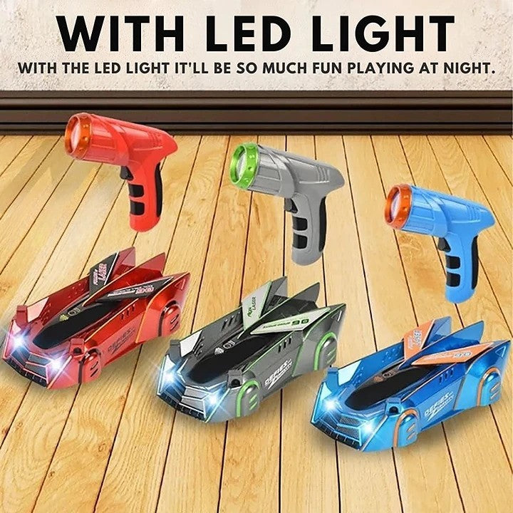 Belro wall climbing car toy for kids, featuring colorful plastic design and sturdy wheels suitable for indoor play.