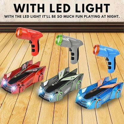 Belro wall climbing car toy for kids, featuring colorful plastic design and sturdy wheels suitable for indoor play.