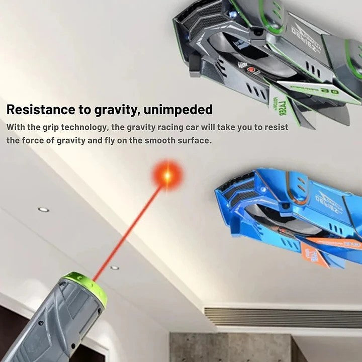 Belro wall climbing car toy for kids, colorful plastic vehicle designed for climbing and play on smooth surfaces.