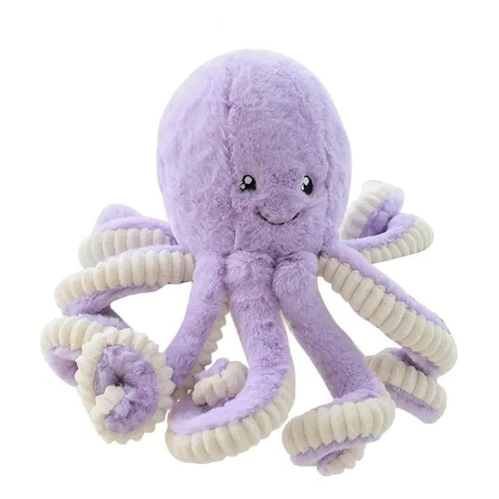 Belro giant octopus plush stuffed animal with multiple tentacles, soft and cuddly toy for children and collectors.