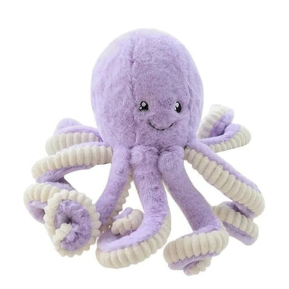 Belro giant octopus plush stuffed animal with multiple tentacles, soft and cuddly toy for children and collectors.