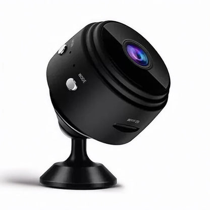 Wireless waterproof backup camera for RVs and trailers by Belro, showing the compact camera with mounting bracket.