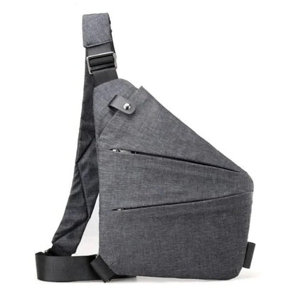 Belro unisex anti-theft crossbody bag with secure zipper and adjustable strap, designed for everyday travel and safety.