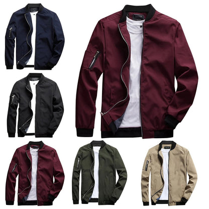 Belro men's short summer jacket, stylish and lightweight, shown in a casual pose with front zipper and lightweight fabric.