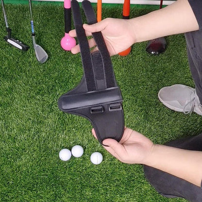 Belro golf wrist brace band trainer for swing correction, outdoor golf accessory showing adjustable strap on a white background.