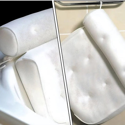Belro relaxing bath cushion headrest and back pillow for bathtub, soft foam support for comfortable bath relaxation