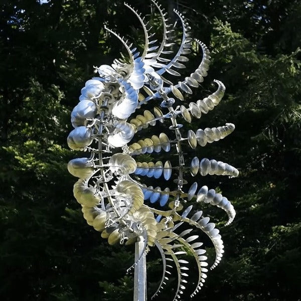 Belro metal garden windmill with dual motion wind spinner, decorative garden decor for outdoor spaces
