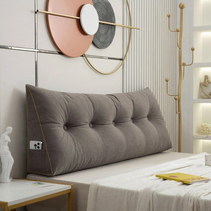 Belro Luxury Chic Wedge Pillow for back support, with soft fabric cover and ergonomic design for health and comfort.
