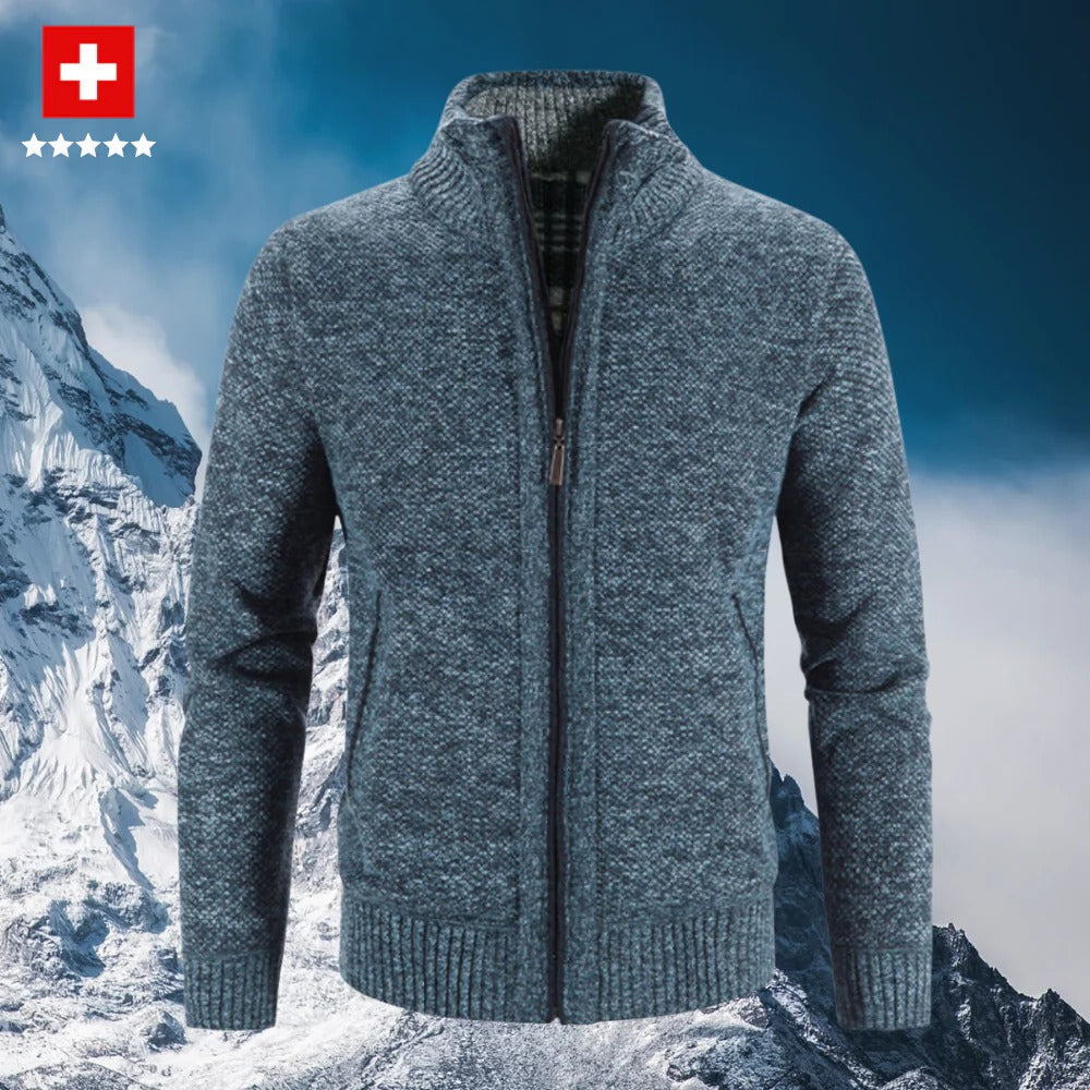 Belro men's stylish winter cardigan with a comfortable fit, featuring knit details and a cozy design for cold weather.
