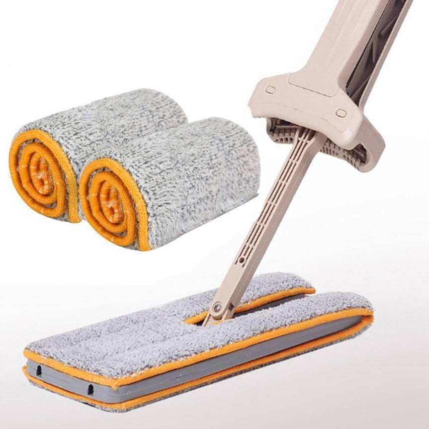 Belro self-wringing double-sided microfiber mop with 360-degree spin for efficient cleaning in home and garden.