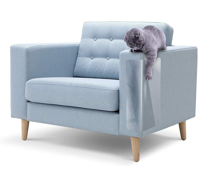 Belro Feline Furniture Guard protecting sofa corner from cat scratches, home and garden furniture accessory.