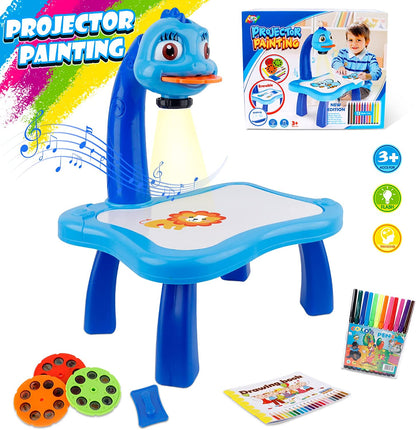 Belro Creative LED Art Projector for Toys & Games, showing colorful light projections and artistic patterns on a surface.