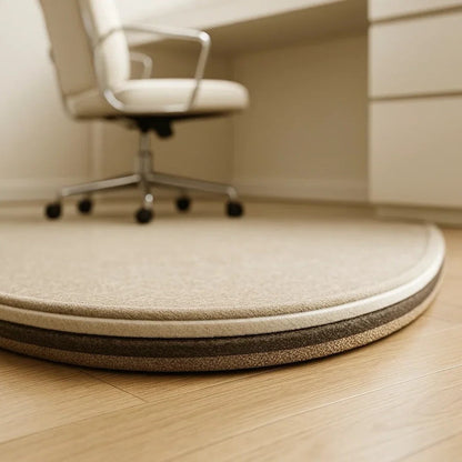 Belro office chair mat with floor protection, clear plastic surface designed for home office chairs on various flooring.