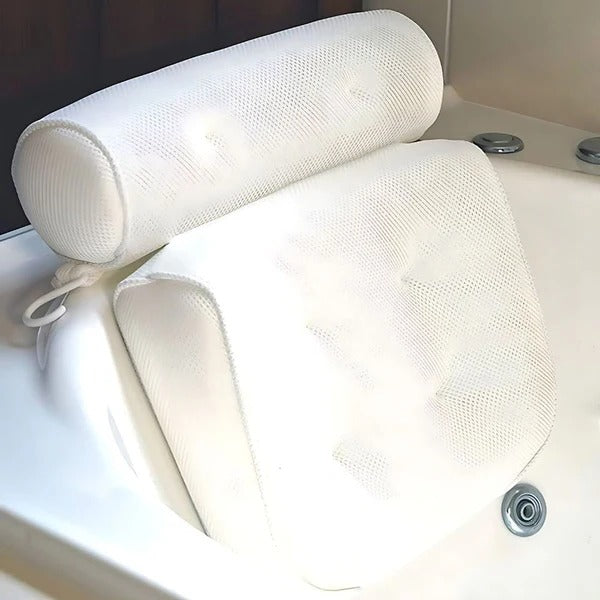 Belro relaxing bath cushion headrest and back pillow for bathtub, soft and supportive bath pillow for comfort during baths