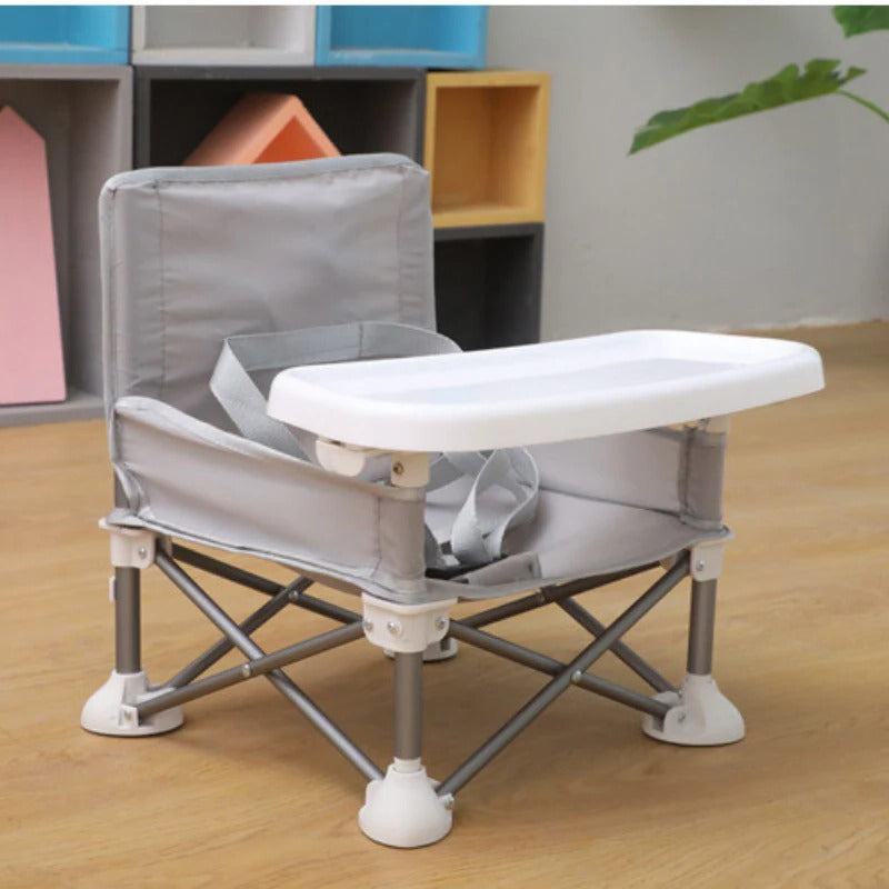 Kids portable toddler camping chair with colorful fabric and sturdy frame, designed for outdoor adventures and comfort.