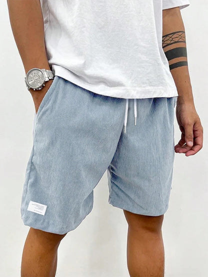 Men's Belro corduroy leisure shorts in a relaxed fit, showing the textured fabric and casual style ideal for everyday wear.