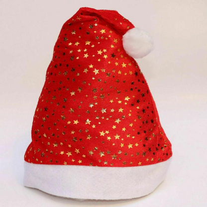 Belro Christmas LED Santa hat for men, festive holiday hat with blinking lights, cozy clothing accessory for Christmas celebrations.