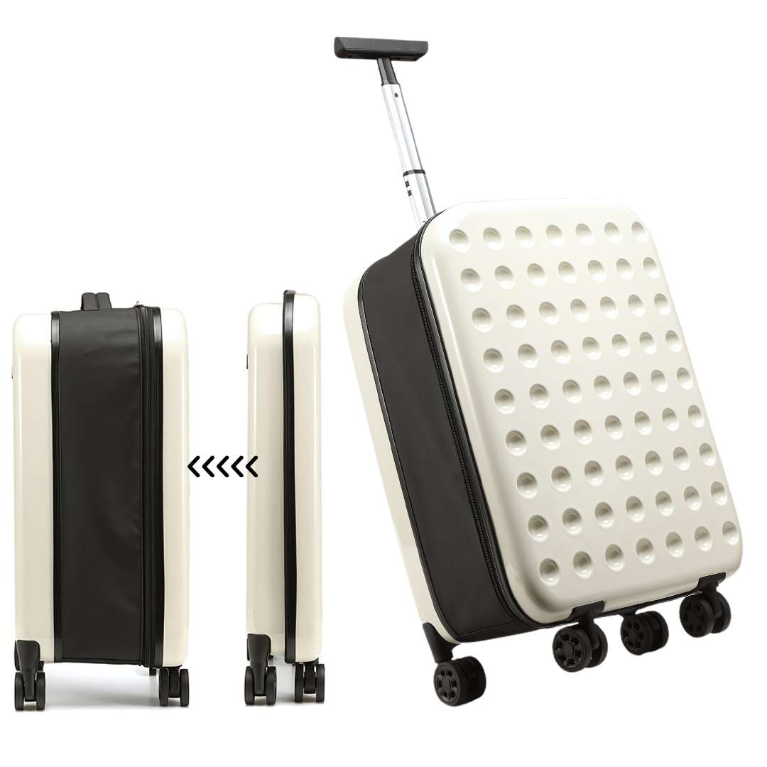 Belro 360° foldable travel suitcase with wheels, lightweight luggage bag, and sturdy handle for easy mobility.